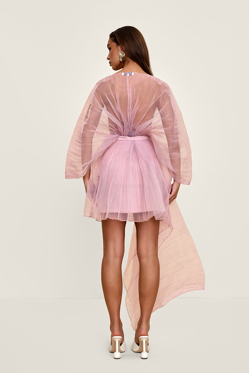 IME MINI SKIRT IN POWDER PINK - CULT MIA