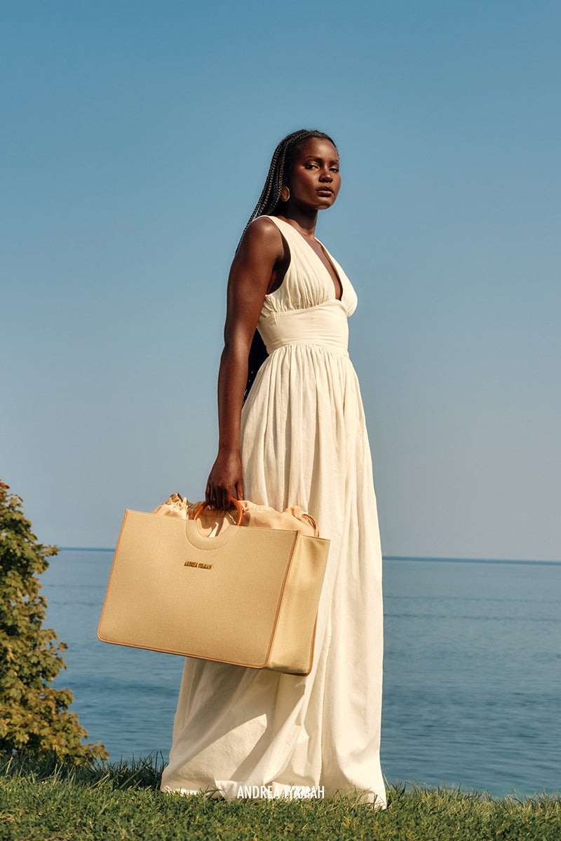 REXI COTTON MAXI DRESS IN LIMESTONE - CULT MIA