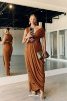 Andrea Iyamah ADI Knit Kaftan Maxi Dress in cozy knit fabric, featuring a relaxed fit and elegant design, perfect for fall and winter.