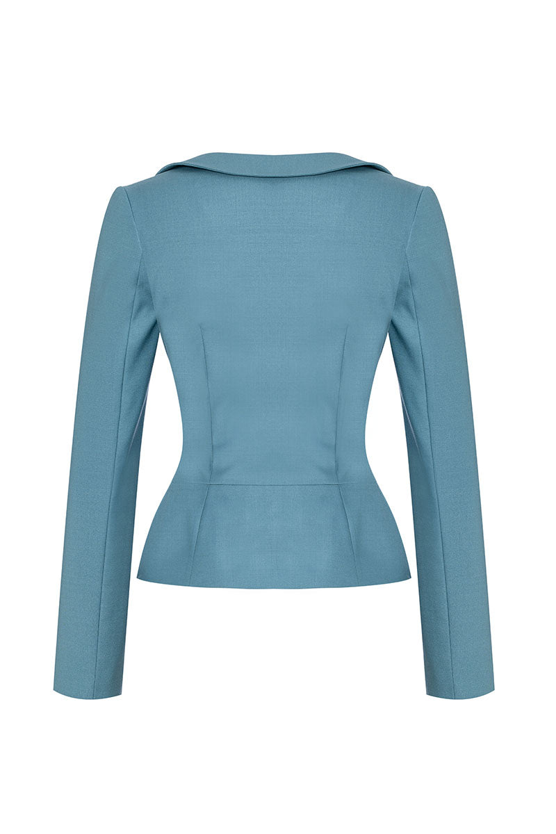 ANNE WORKING TOP IN BLUE GREEN - CULT MIA