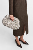 Podyh Hortensia clutch bag in cloud white with elegant design, ideal for evening or special occasions.