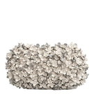PODYH Hortensia clutch bag in cloud white with sleek design and elegant finish, perfect for stylish evening accessories.
