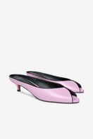 Pink AQUILA heels by 10TH FLOOR featuring stylish pointed toes and slim stiletto heels, perfect for elegant occasions.