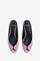 Pink AQUILA heels by 10TH FLOOR with sleek design, featuring pointed toes and stiletto heels, perfect for stylish occasions.