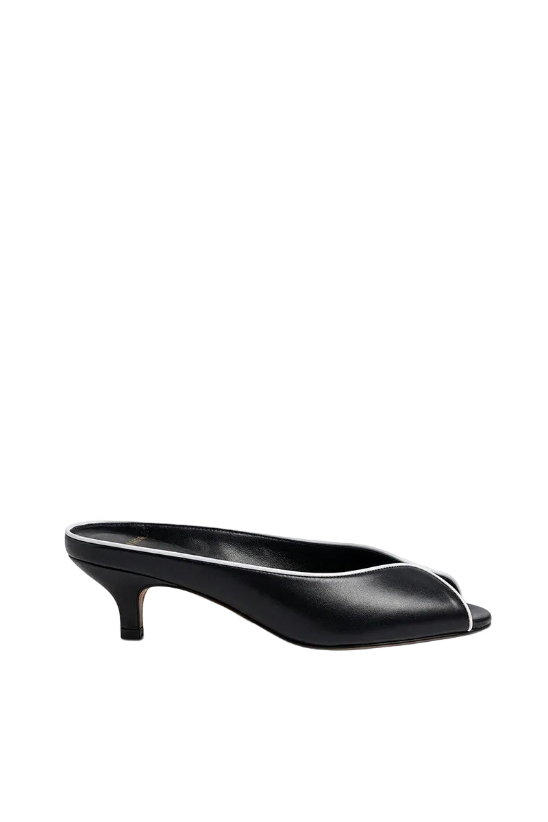 Black AQUILA heels by 10TH FLOOR, stylish women's high heels with sleek design and pointed toes.