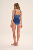 Nelblu Arena One Piece swimsuit in Atlantic color, featuring a stylish design with adjustable straps and a comfortable fit.