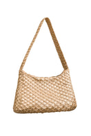 Gold Arista seashell-shaped shoulder bag by VERDI featuring a stylish seashell design and elegant gold finish.