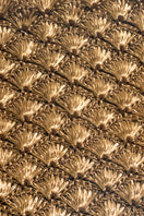 Verdi Arista seashell shoulder bag in antique brass with intricate shell design and elegant strap details.