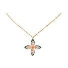 Silver lucky clover pendant necklace by Amelia Scott featuring a delicate four-leaf clover charm on a fine chain.