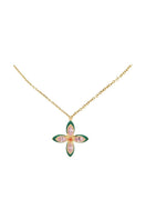 Silver lucky clover pendant necklace by Amelia Scott featuring a delicate four-leaf clover charm on a fine chain.