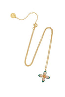 Silver Lucky Clover pendant necklace by Amelia Scott featuring a detailed four-leaf clover charm on a delicate chain.