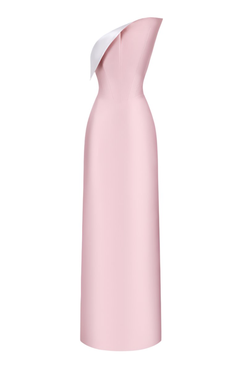 STRAPLESS SILK TAFTA LONG DRESS - CULT MIA