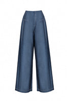 Jenny K Tran ATLAN denim pants featuring classic blue denim fabric and a relaxed fit, stylish and comfortable for everyday wear.