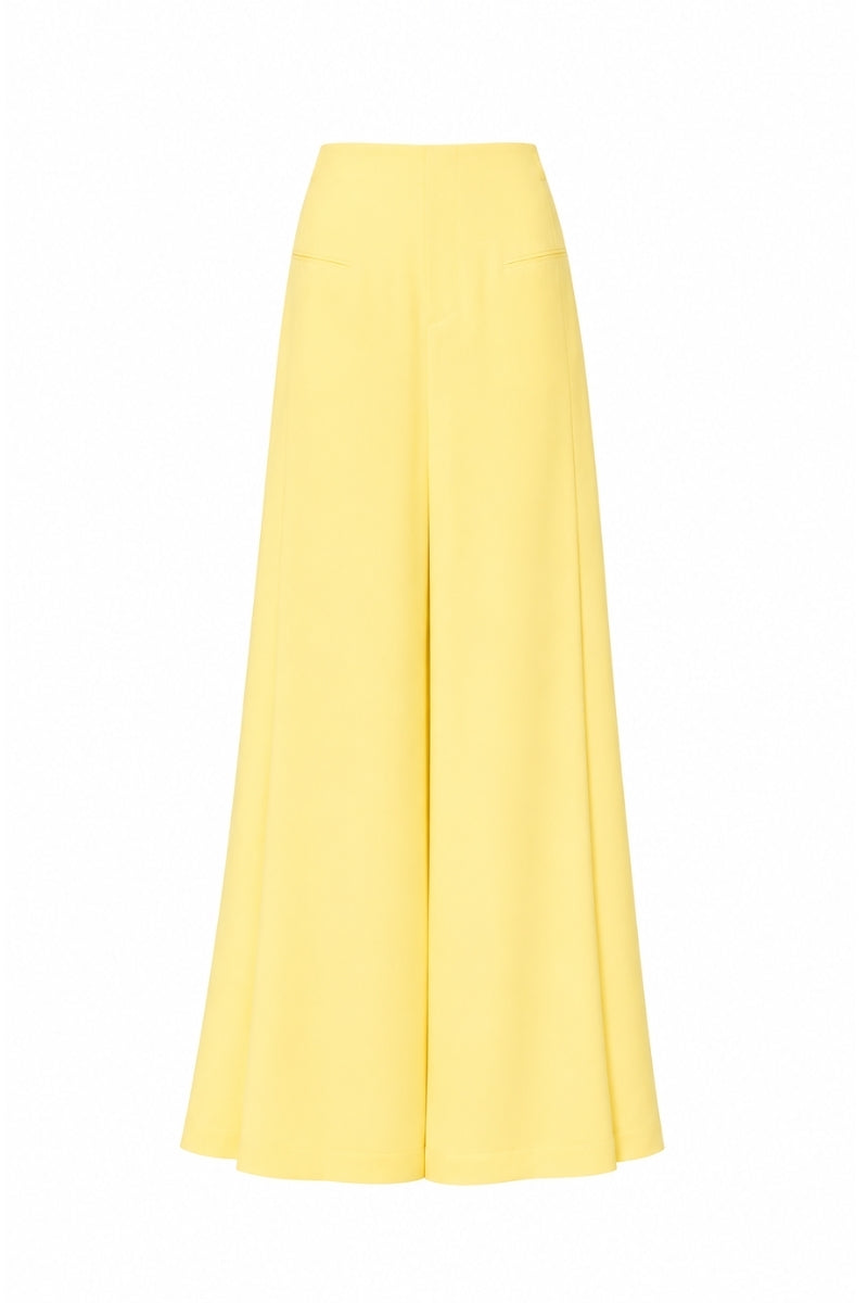 Yellow ATLAN Pants by Jenny K Tran, stylish casual pants with a relaxed fit and modern design.