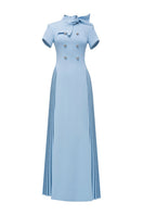 Blue Audley maxi dress by Jenny K Tran featuring flowing fabric and elegant design, perfect for stylish occasions.