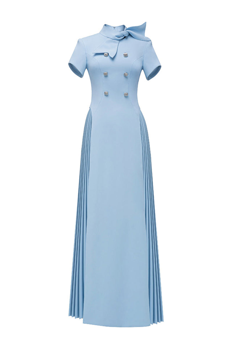 Blue Audley maxi dress by Jenny K Tran featuring flowing fabric and elegant design, perfect for stylish occasions.