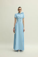 Blue Audley maxi dress by Jenny K Tran featuring a flowing silhouette and elegant design, perfect for casual or formal occasions.