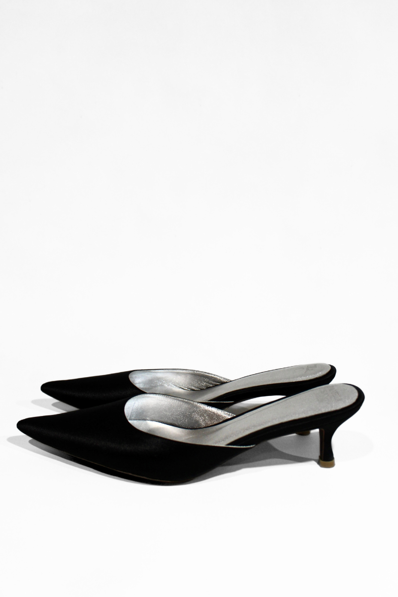 AUDREY BLACK KITTEN HEEL - CULT MIA