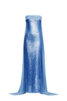 Urban Muse ALDA blue gown featuring elegant fabric and flowing design, perfect for formal occasions.