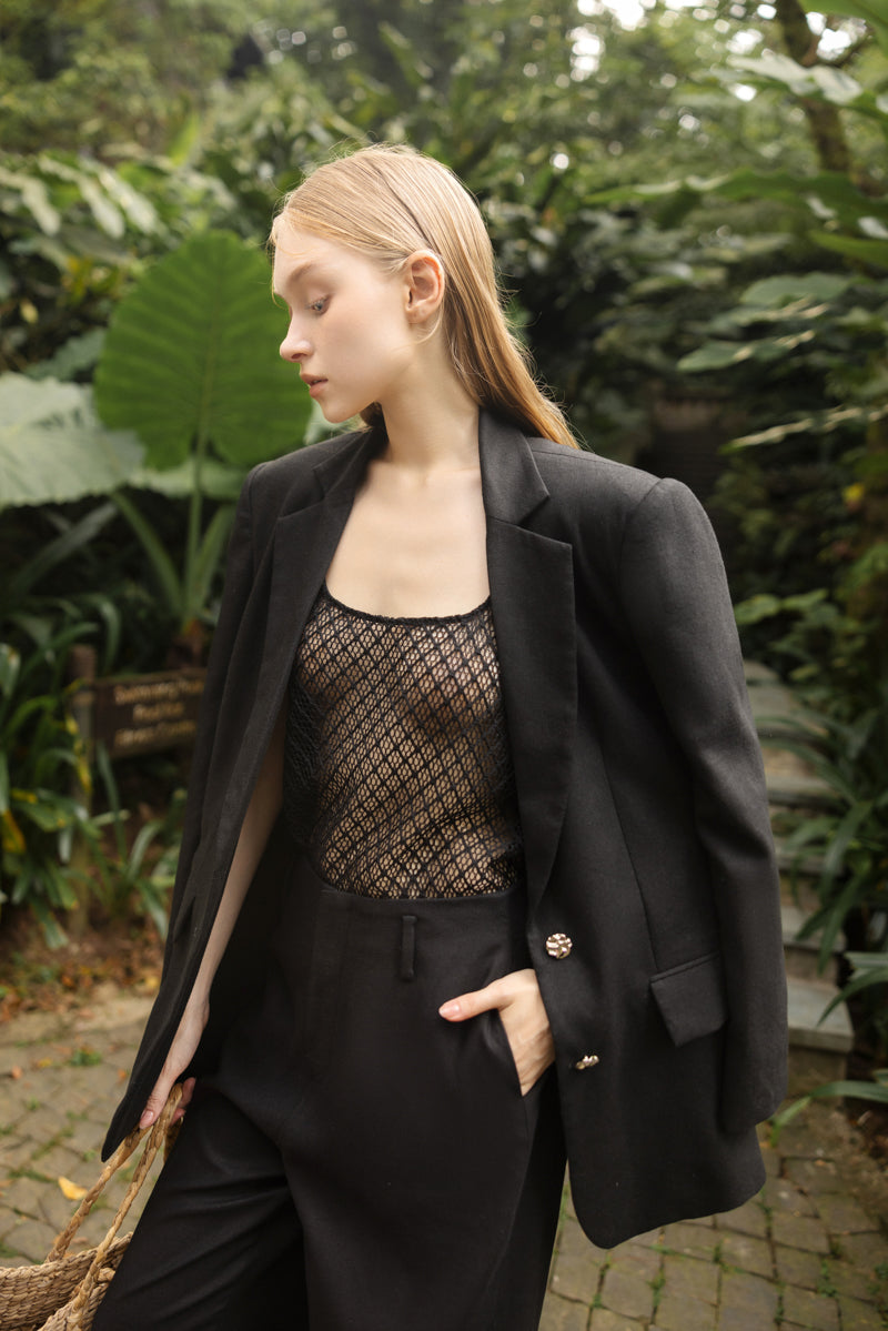 BEATRIX LINEN STRAIGHT BLAZER SET - CULT MIA