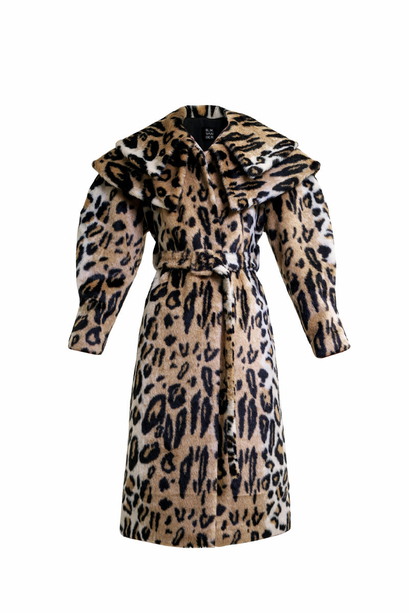LEOPARD FAUX FUR COAT - CULT MIA