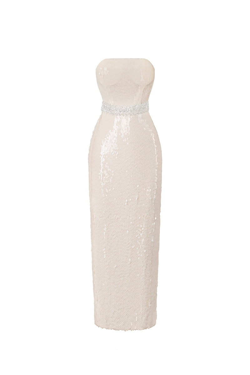 CRYSTAL BELTLY SEQUIN DRESS - CULT MIA