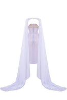HACCHIC COUTURE Ophelia strapless sequined midi dress with attached cape, elegant evening wear for special occasions.