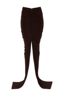 Brown Studio NK Azalea maxi skirt with flowy fabric and waistband, styled for a casual or dressy look.