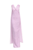 Urban Muse Azarine maxi dress in soft lilac featuring flowing fabric and elegant design, perfect for stylish occasions.