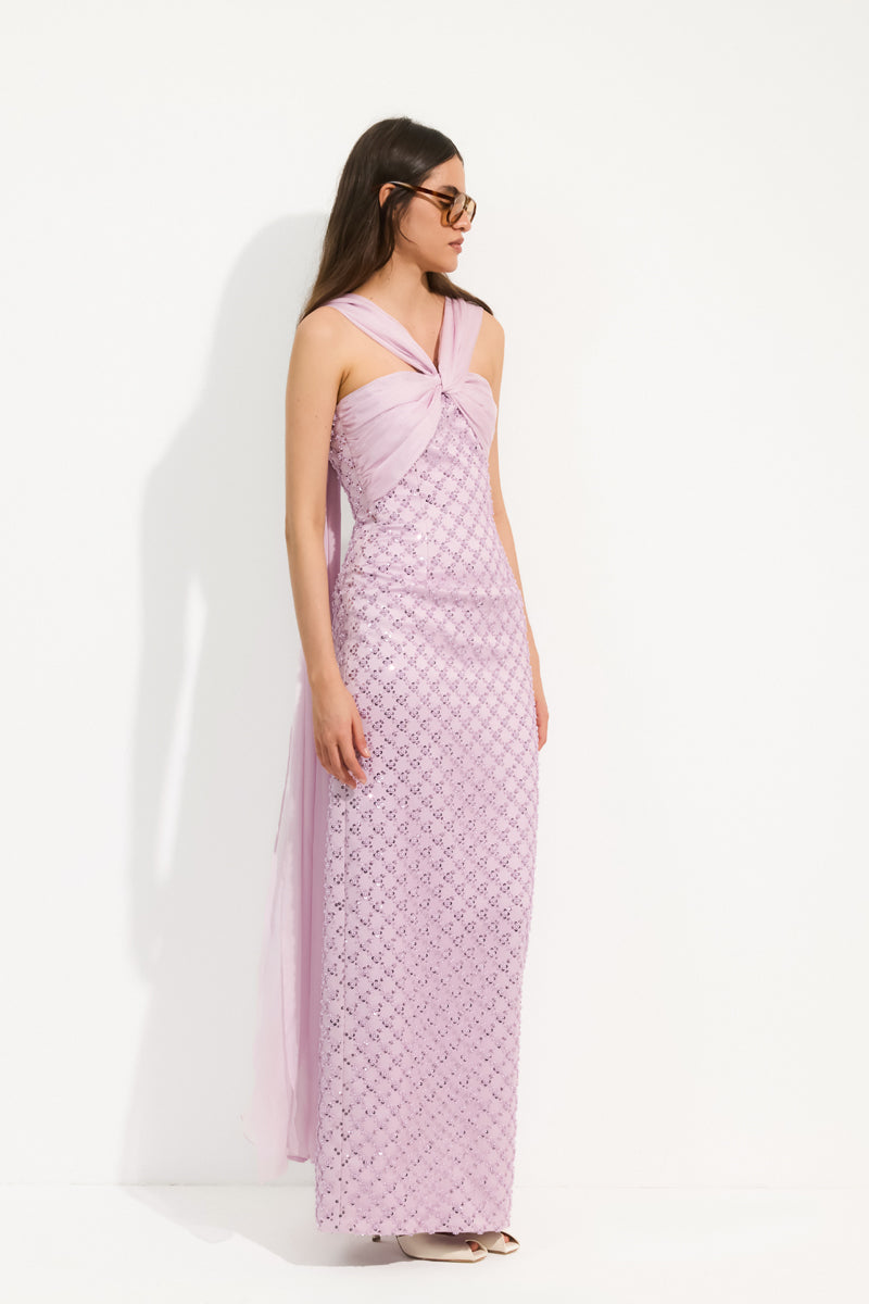 lilac casual dress URBAN MUSE AZARINE DRESS IN SOFT LILAC