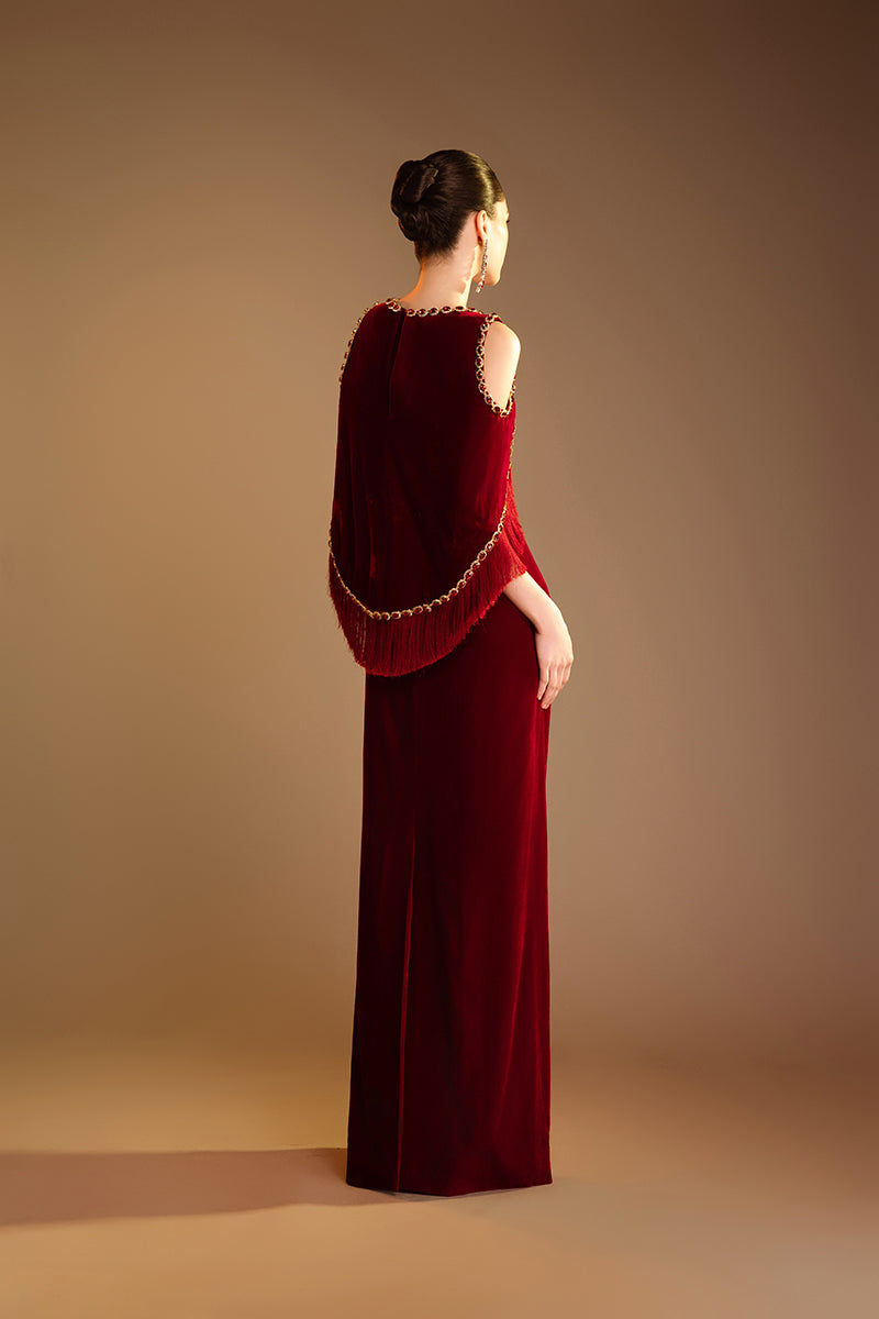 evening dresses with cutouts Sexy Cut-out Red Sequin Double-slit Prom Dress