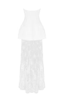 Elegant CYREN gown by Gigii's featuring flowing fabric and intricate design, perfect for formal occasions.