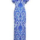 Nana Gotti Aegea midi dress in lightweight fabric with a flowy silhouette and floral pattern, perfect for summer wear.
