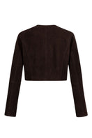 ZUT Aimaran chocolate jacket, stylish and warm, displayed on a hanger with a smooth fabric finish and tailored fit.