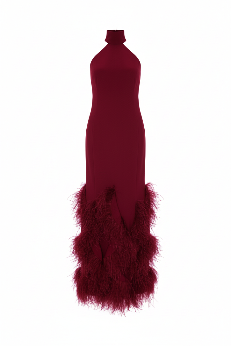 ALARA DRESS IN BURGUNDY - CULT MIA
