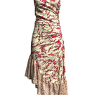 Cream-colored Albi midi dress by Maccapani, featuring elegant fabric and a stylish design perfect for sophisticated occasions.