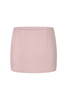 Pink Alina mini skirt by Nana Jacqueline, straight fit with a stylish design, shown from the front.