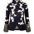 Nadya Shah Alto Mare jacket displayed on a mannequin, front view showcasing the stylish design and lightweight fabric.