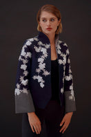 Nadya Shah Alto Mare jacket in lightweight fabric with a sleek design, displayed on a neutral background.