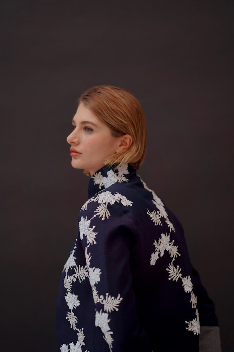 Nadya Shah Alto Mare jacket in stylish design, featuring a modern fit and detailed stitching, perfect for casual wear.