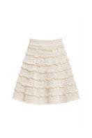 Maylé Vásquez Alya mini skirt in nature-inspired fabric, showcasing a stylish, lightweight design perfect for casual wear.