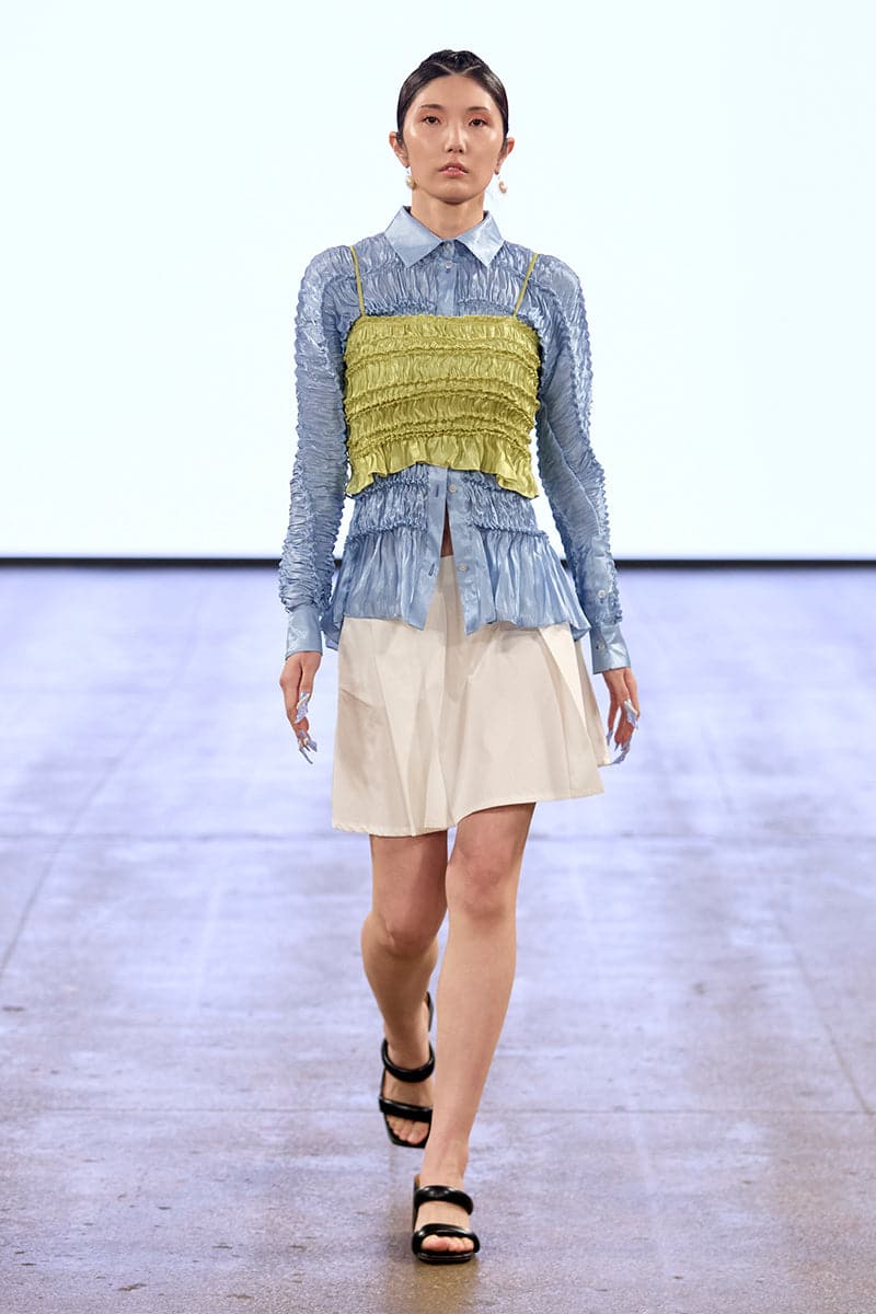 AMALIA YELLOW FITTED SHIBORI TOP - CULT MIA