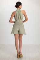 Ana + Maria Amelie shorts in aloe wash fabric, featuring a casual fit with a relaxed, summery style and soft textured material.