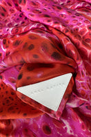 Amel Batita Amore Moussard silk scarf with 90-signature design, featuring vibrant colors and elegant drape for stylish wear.