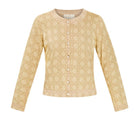 Mestiza New York Andie cardigan, soft knit long-sleeve sweater in neutral color, displayed on a mannequin.
