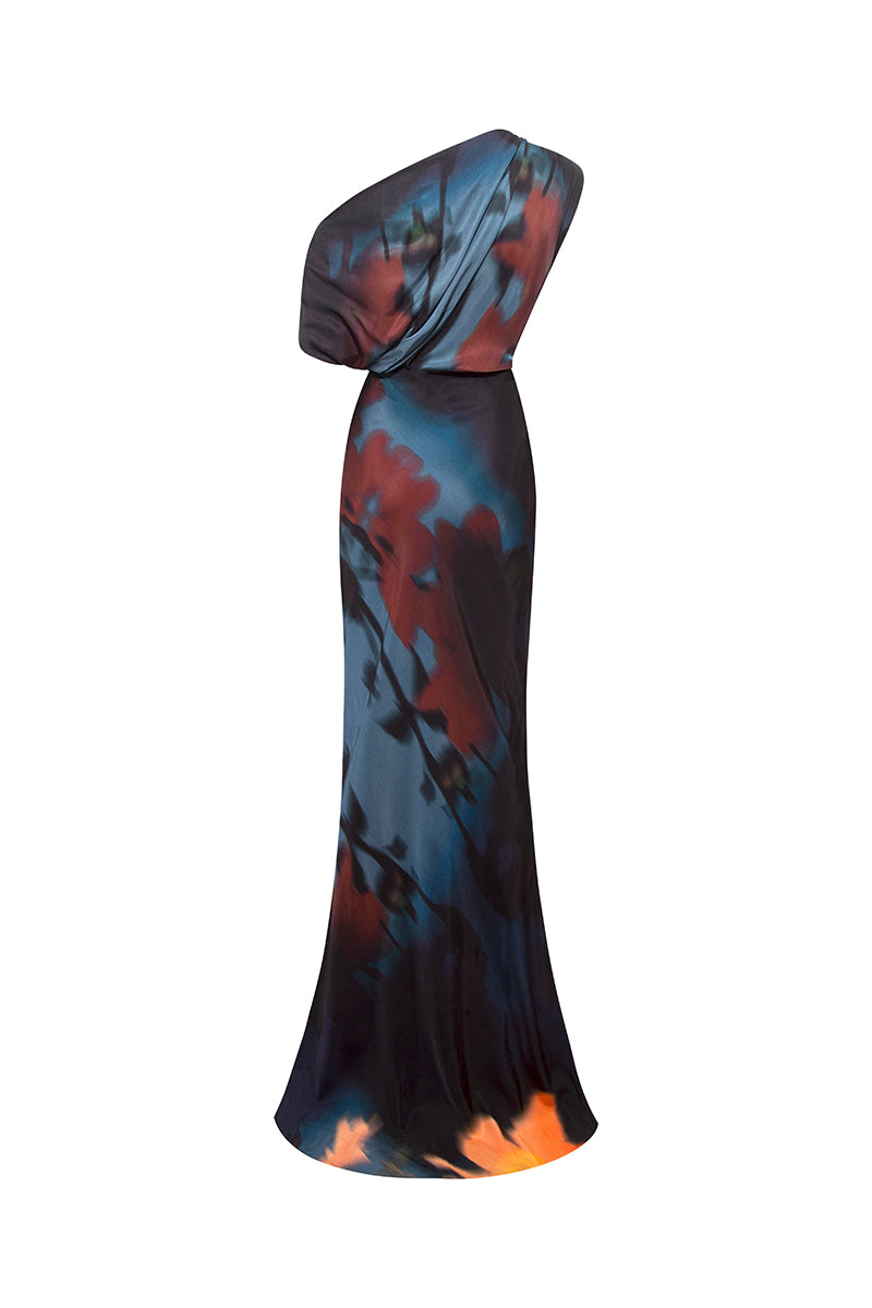 ANGELINA NAVY MAXI DRESS IN AMBER SKY - CULT MIA