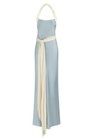 Stolen Stores Angeline maxi dress in dusty blue, flowing sleeveless dress with a relaxed fit and elegant style.