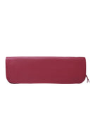 Red leather Annabelle clutch bag by Double A, stylish accessory with a sleek design and soft washed finish.
