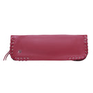 Double A Annabelle clutch leather bag in washed red, featuring a sleek design and compact size for stylish carrying.