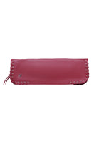 Double A Annabelle clutch leather bag in washed red, featuring a sleek design and compact size for stylish carrying.
